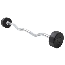 10-Sided Fixed Curl Bar (Rubber)
