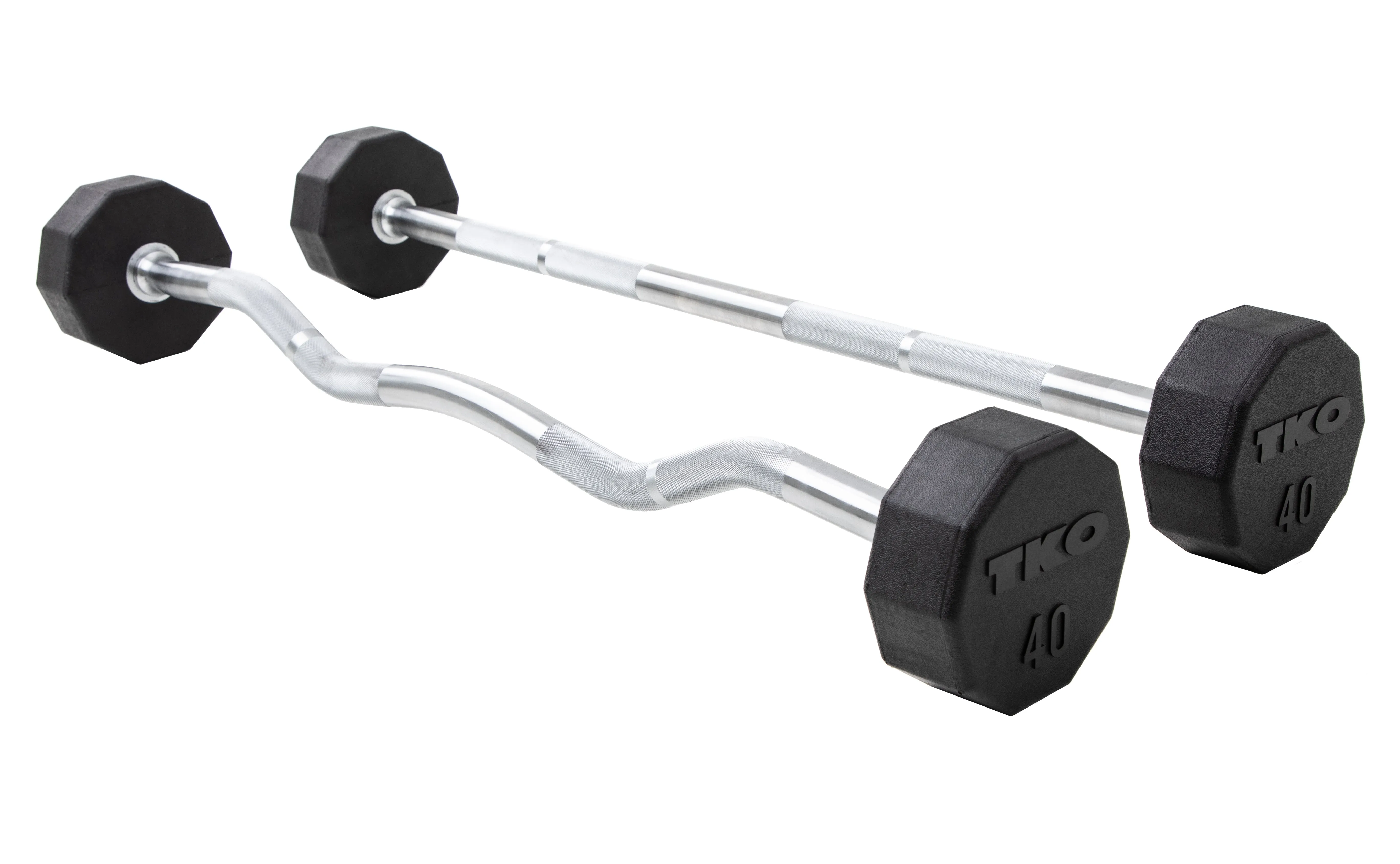 10-Sided Fixed Curl Bar (Rubber)