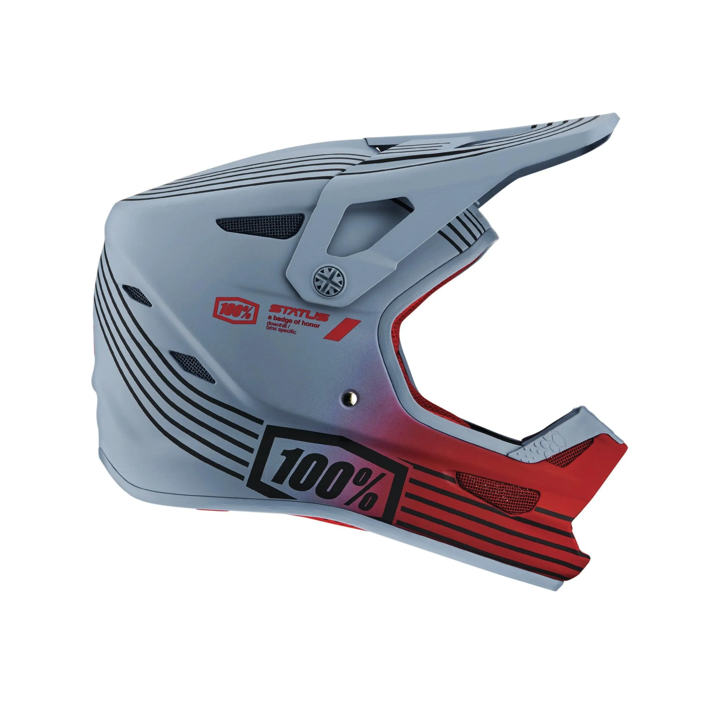 100% Status Helmet Caltec / Grey M