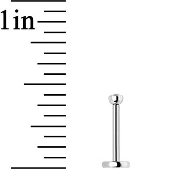 18 Gauge 5/16 Clear 2mm CZ Internally Threaded Labret Monroe Tragus