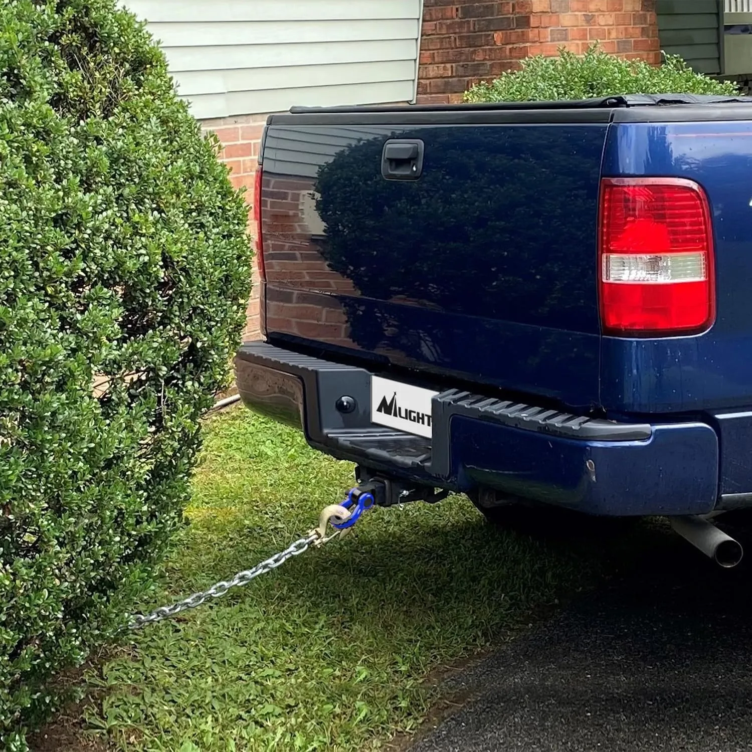 2 Inch Shackle Hitch Receiver 3/4 Inch D Ring Kit Blue