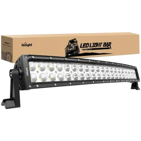 22 Inch 120W Double Row Curved Spot Flood LED Light Bar