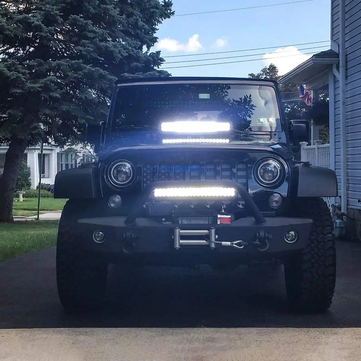 22 Inch 120W Double Row Spot Flood LED Light Bar