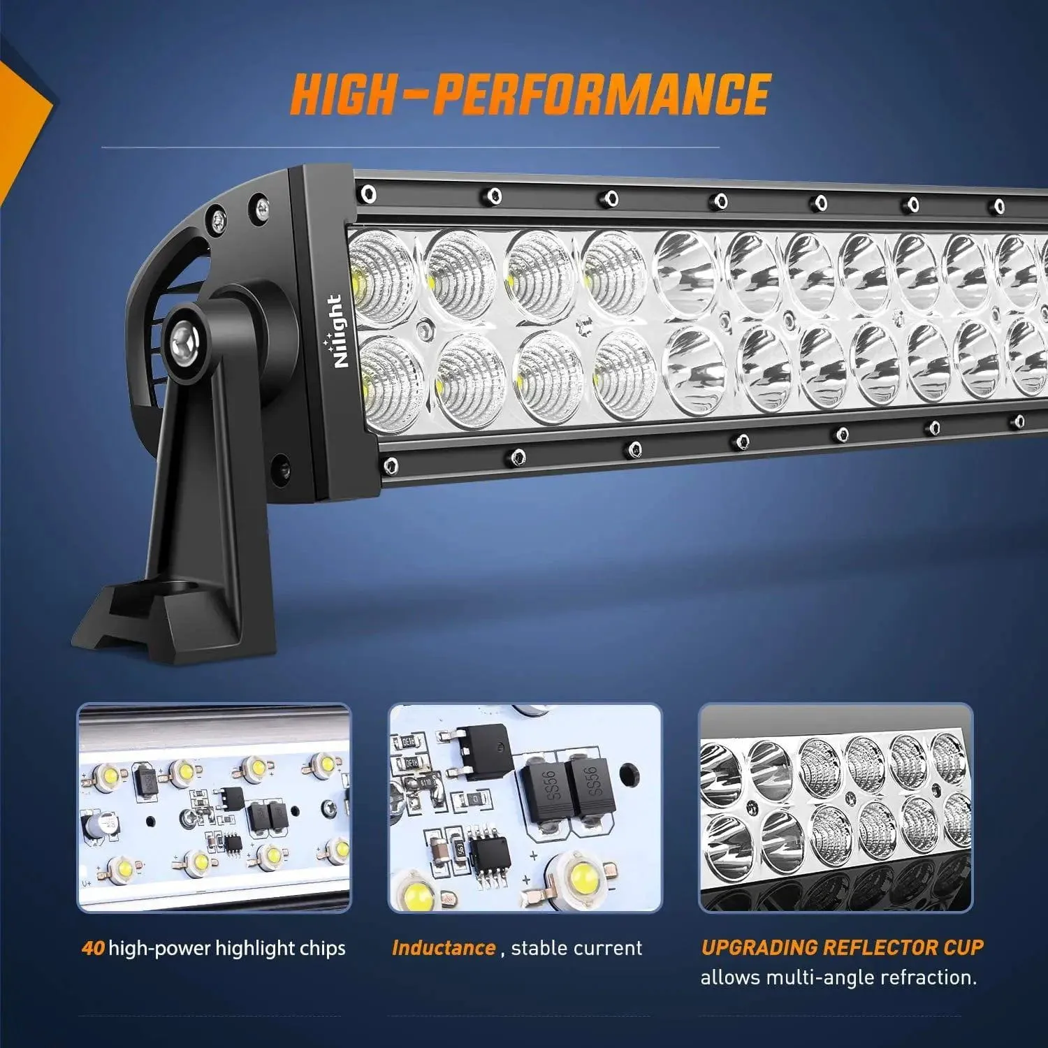 22 Inch 120W Double Row Spot Flood LED Light Bar