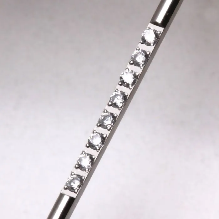 316L Stainless Steel Multi CZ Industrial Barbell