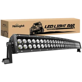 32 Inch 180W Double Row Black Curved Spot Flood LED Light Bar