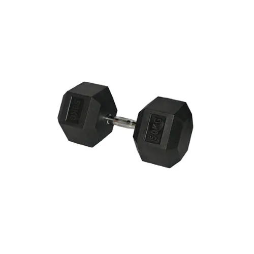 35kg Hex Rubber Coated Dumbbell