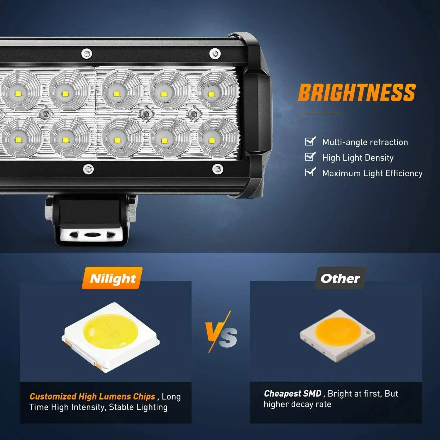 36 Inch 234W Double Row Spot Flood LED Light Bar