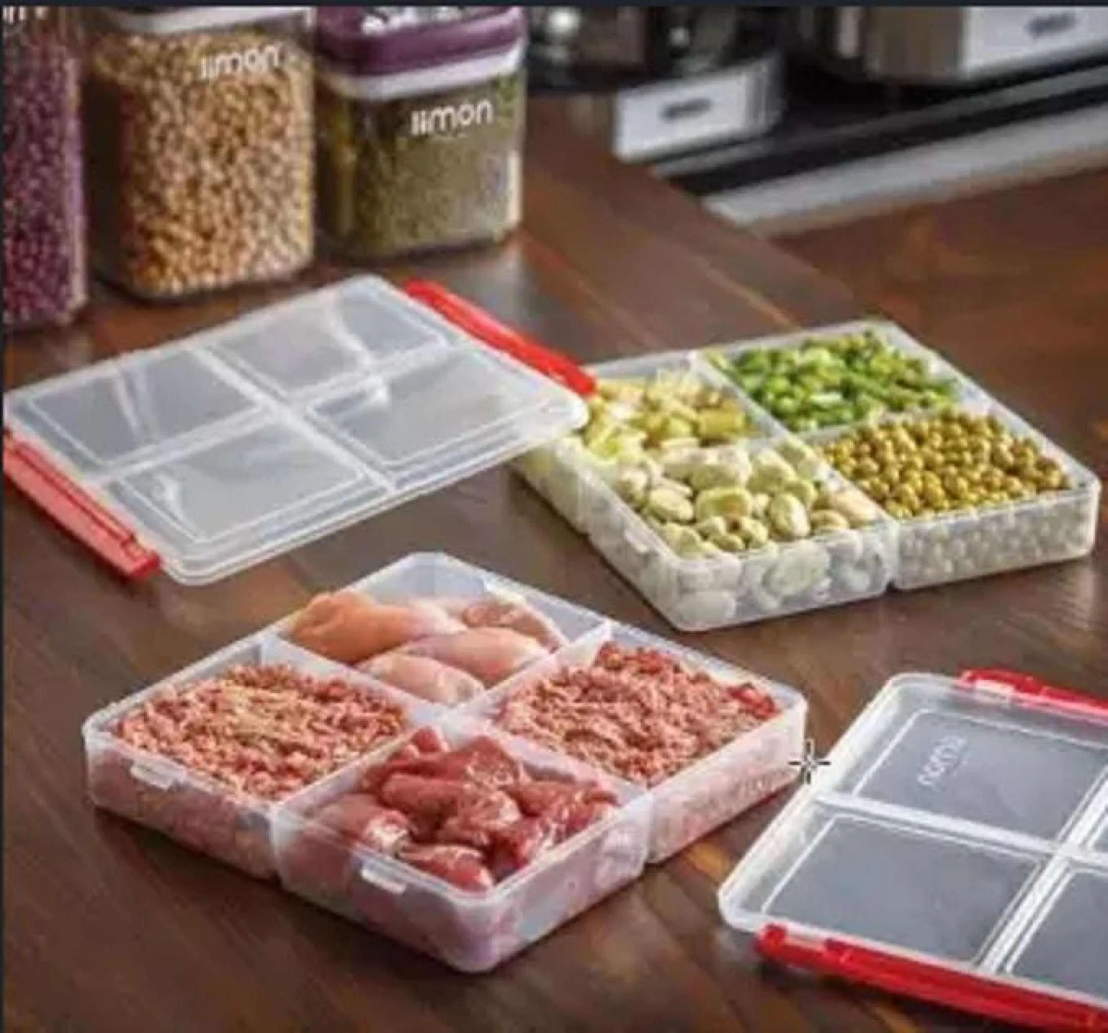 4 Portion Plastic Storage Box Container/Box