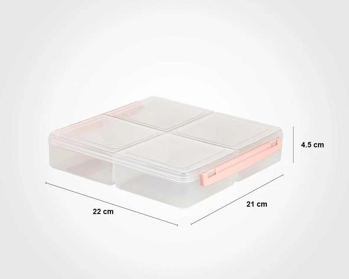4 Portion Plastic Storage Box Container/Box