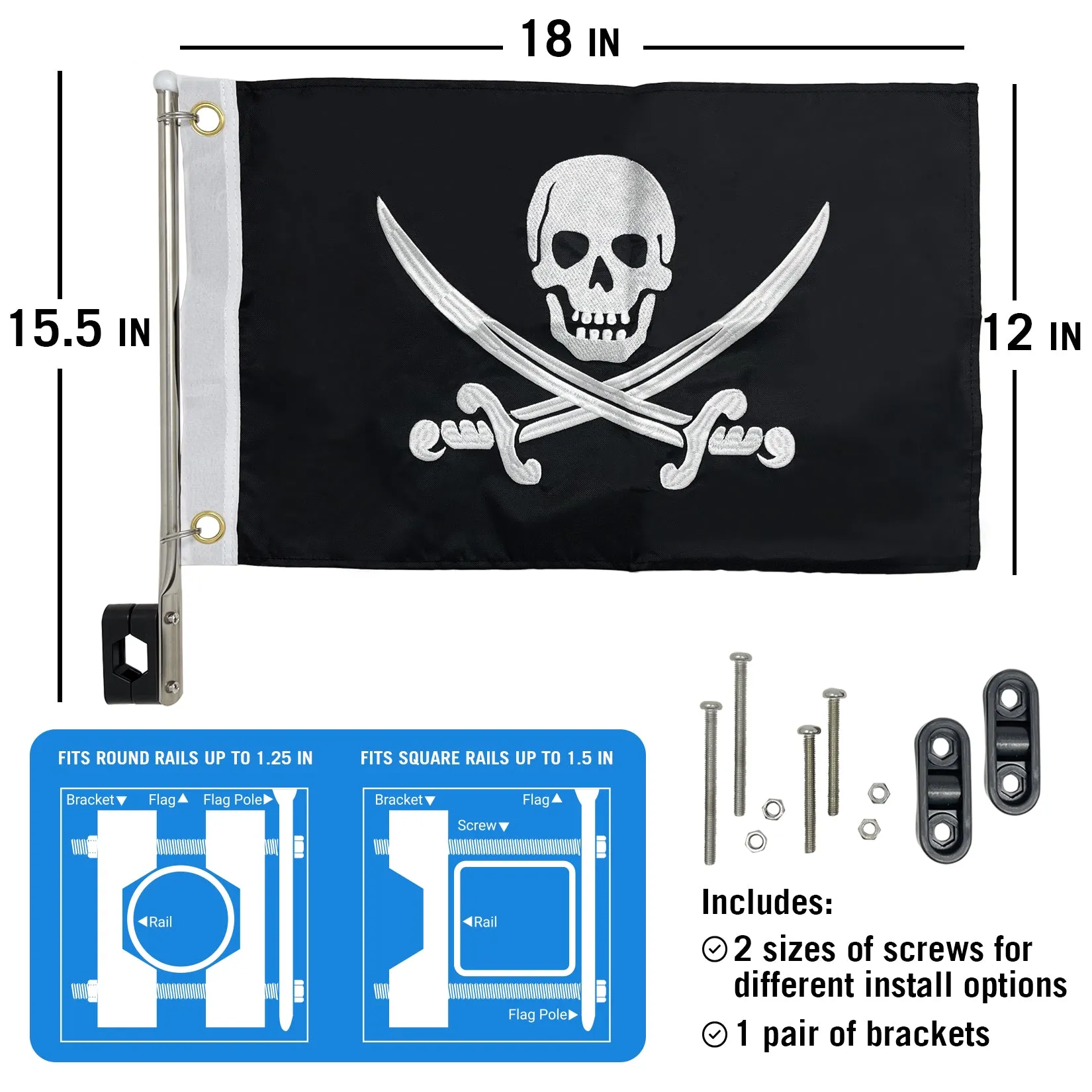 Better Boat Pirate Boat Flag