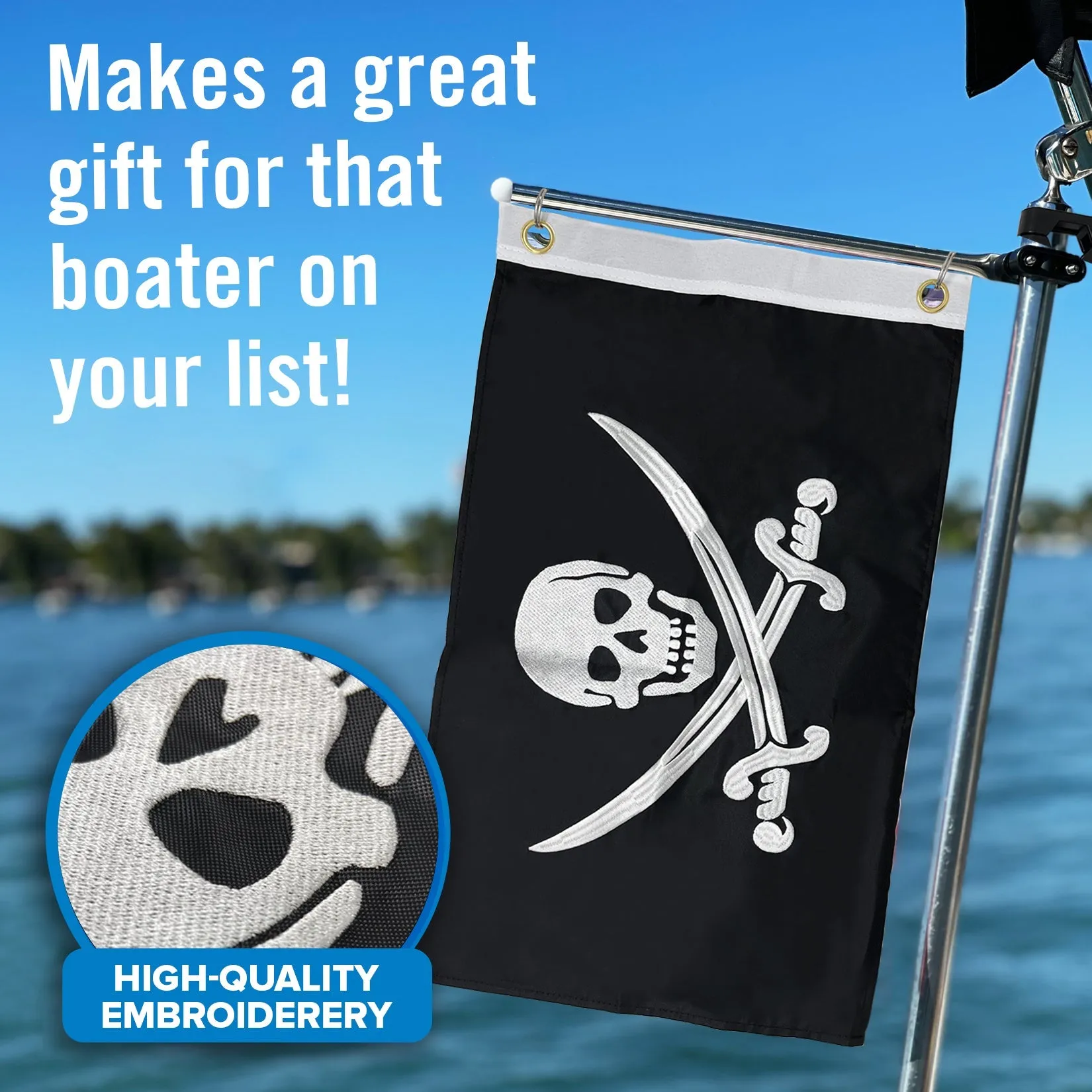 Better Boat Pirate Boat Flag