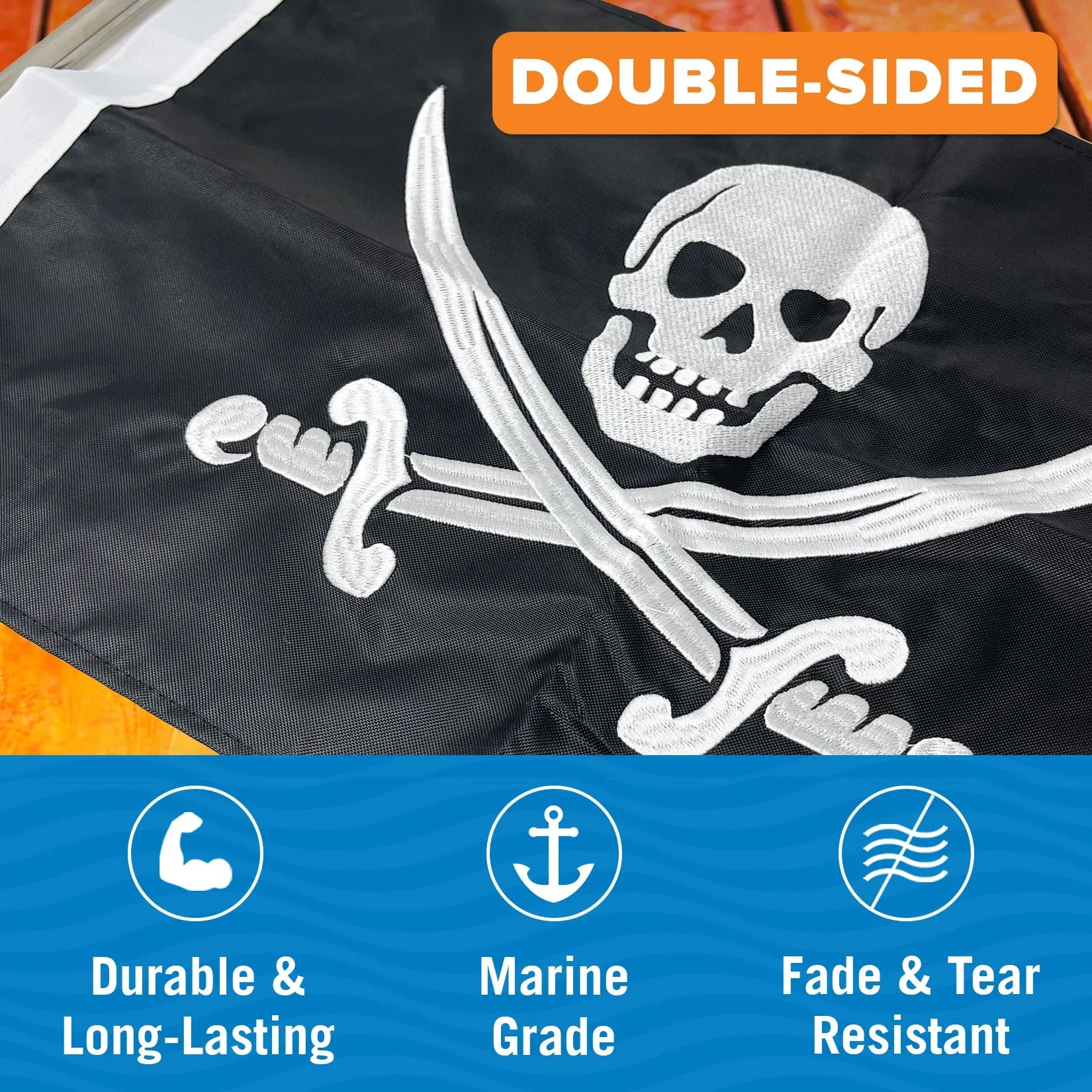 Better Boat Pirate Boat Flag