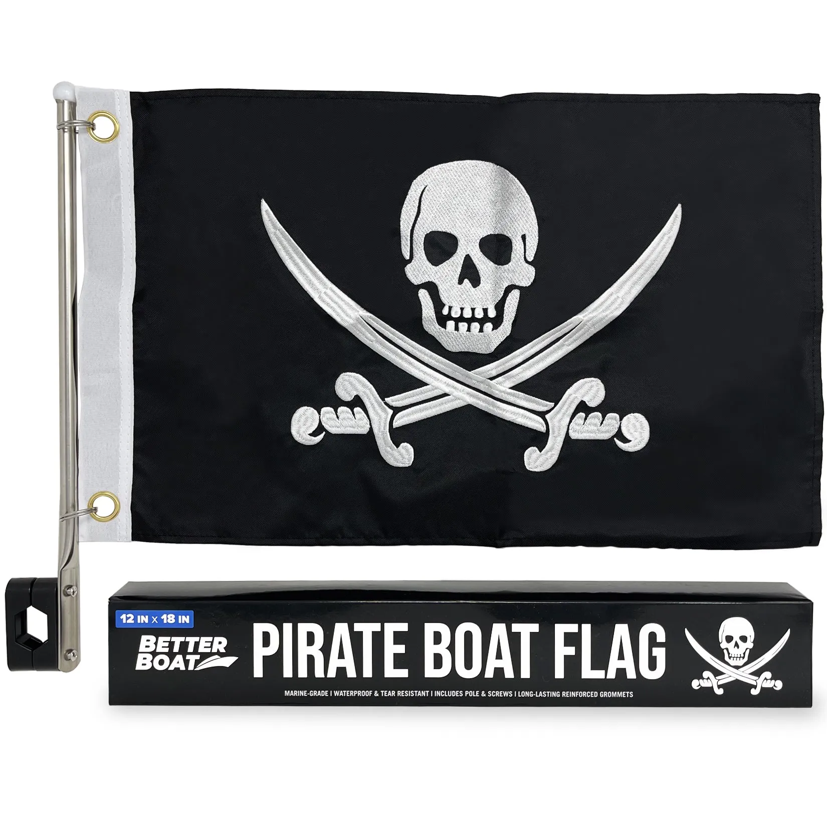 Better Boat Pirate Boat Flag