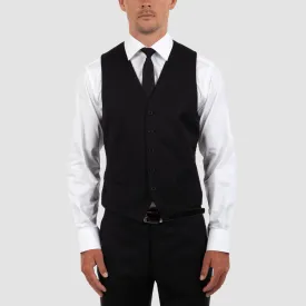 Cambridge slim fit taurus mens vest in black