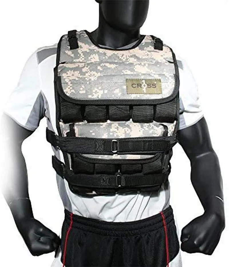 CROSS101 Weighted Vest 20lbs - 80lbs with Shoulder Pads Option