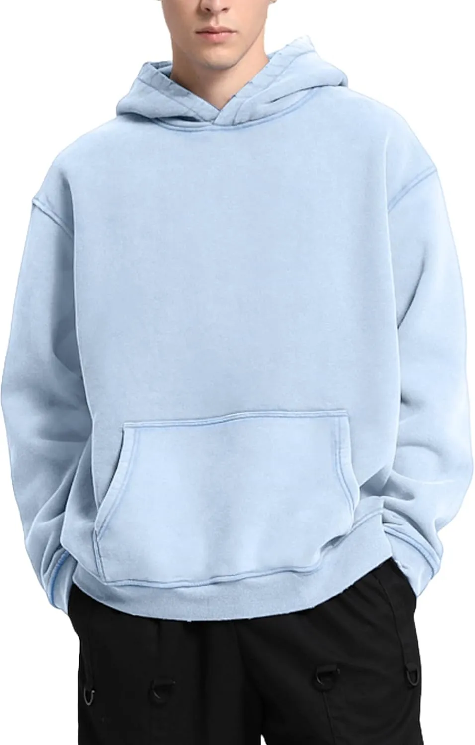 Dnzzs Womens Oversized Hoodie Acid Wash Hoodie Vintage Sweatshirt Heavyweight Fleece Cotton Streetwear Trendy Hoodies