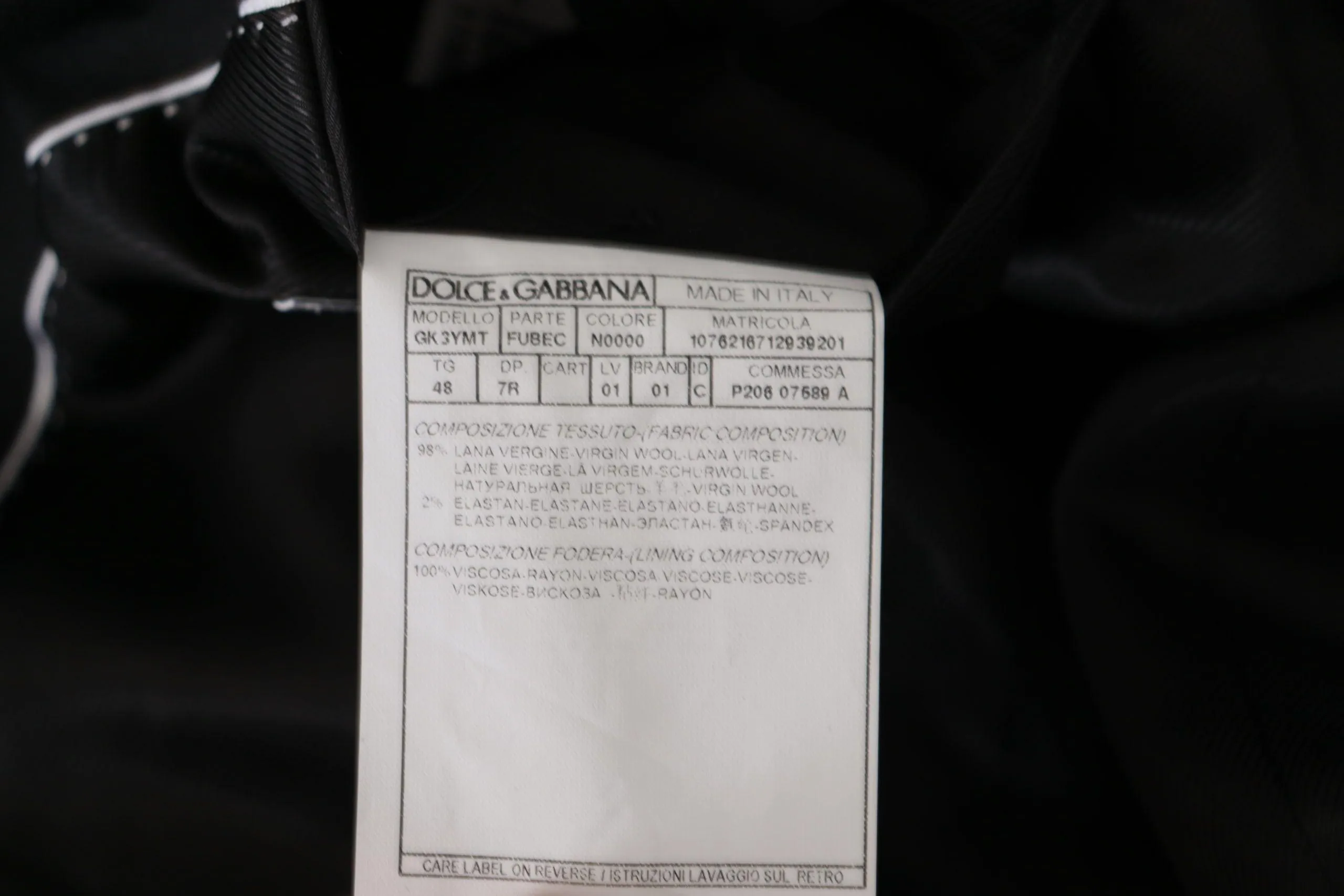 Dolce & Gabbana Black Jacket Vest 2 Piece MARTINI Blazer