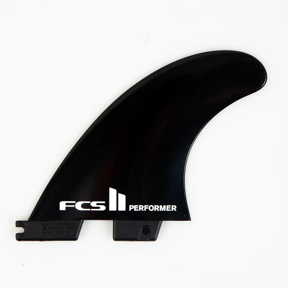 FCS II Performer Medium Tri Retail Fins Black FPER-BK01-MD-TS-R