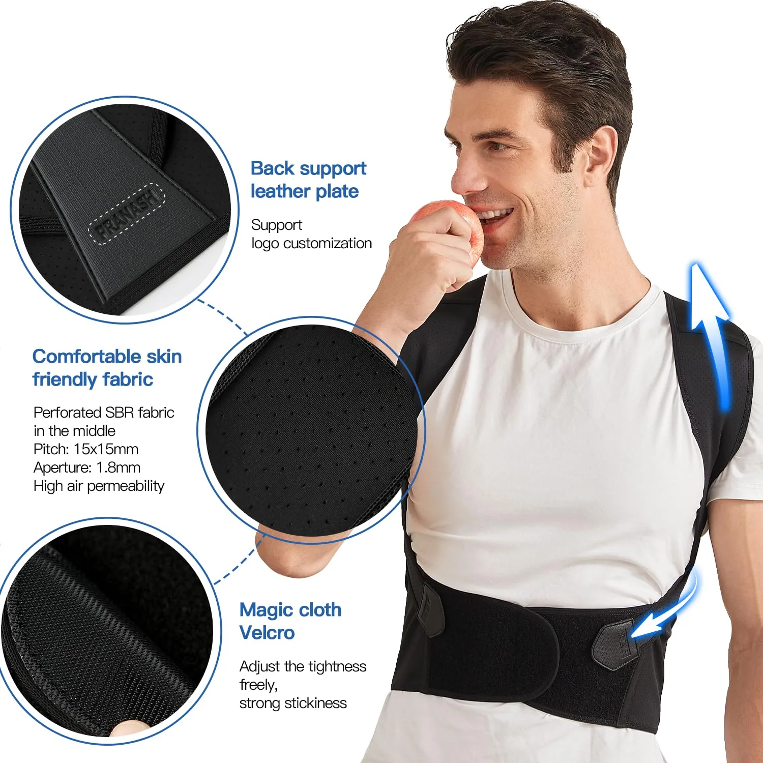 Fully Adjustable Posture Corrector -  Improve Spine Clavicle Brace Posture Vest Back Posture Corrector Belt