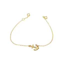 Gold-Dipped  Anchor Charm Bracelet