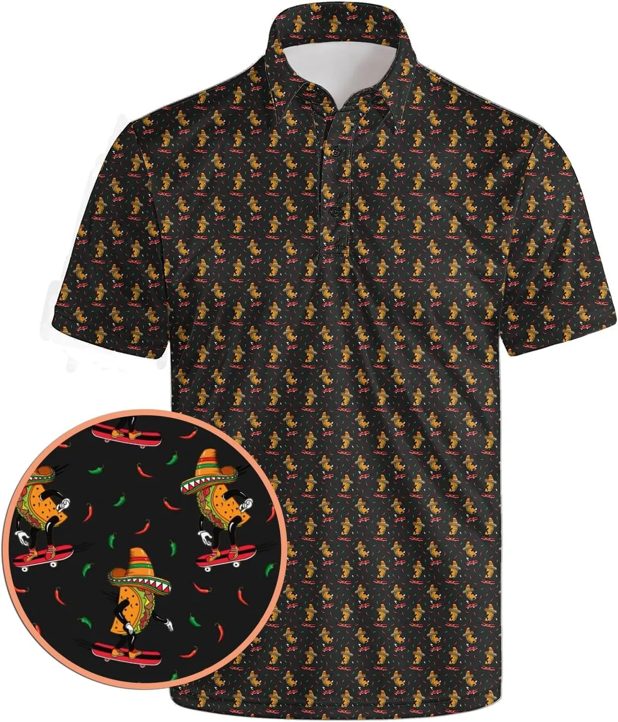 Golf Shirts for Men Funny Golf Polo Shirts Short Sleeve Polo Shirts Moisture Wicking Performance Golf Outfits