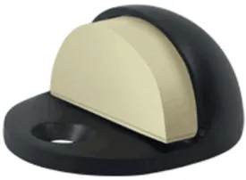 Low Profile Floor Mounted Bumper Door Stop (Flat Black Finish)