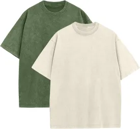 Mens Oversized T Shirts Acid Wash Loose Fit Vintage Washed Tee Shirt Short Sleeve Streetwear Casual T-Shirts