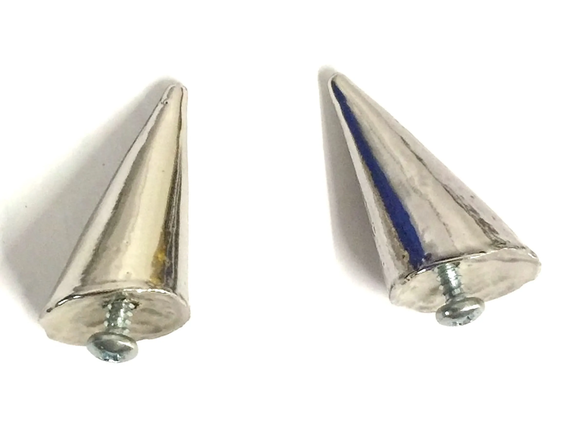 Motorcycle Helmet Horns Silver Devil Small