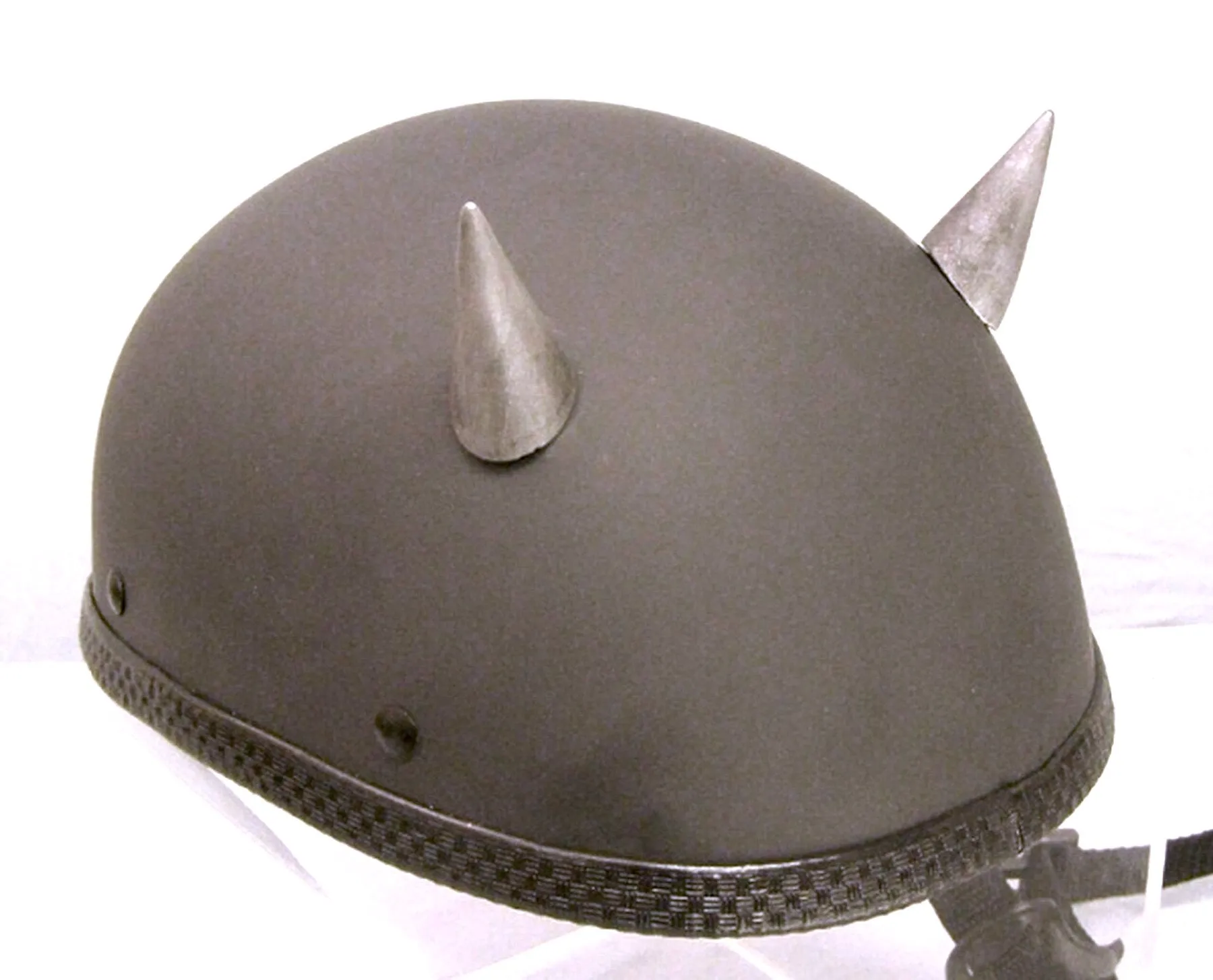 Motorcycle Helmet Horns Silver Devil Small