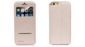 Nuoku Arabic Series Left Side Exclusive Leather Case For iphone 6 Gold-EKLN