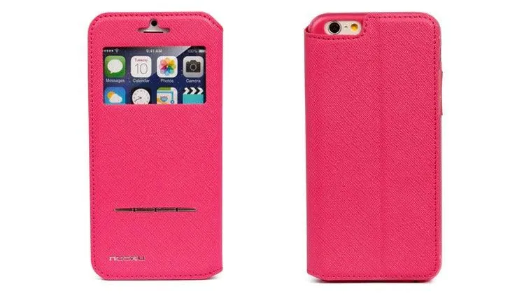 Nuoku Arabic Series Left Side Exclusive Leather Case For iphone 6 Pink-13C5