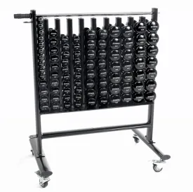 Power Systems Premium Dumbbell Storage Rack, with 44 Black Neoprene Pairs DB