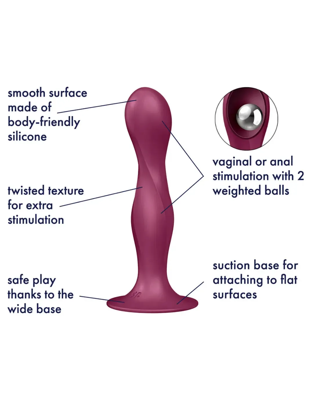 Satisfyer Double Ball-R Weighted Dildo