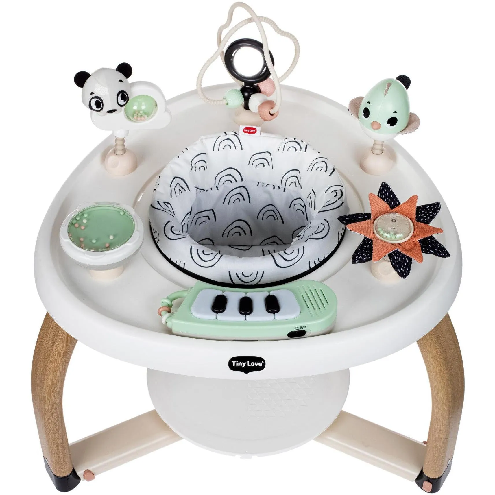 Tiny Love 5-in-1 Stationary Activity Center | Black & White Décor Collection
