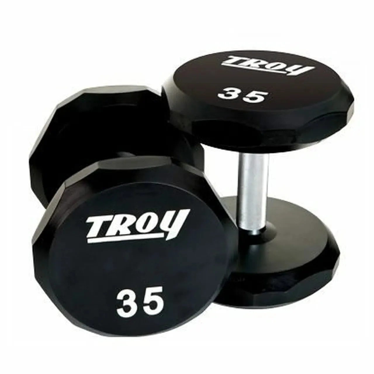 Troy 12-Sided Premium Urethane Dumbbell Set