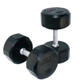 Troy 12-Sided Rubber Encased Dumbbell 55-75 lbs Set