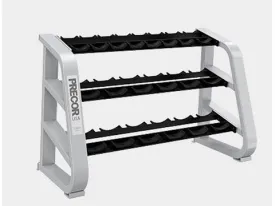 Used Precor Icarian 3 tier 10 pair Dumbbell Rack