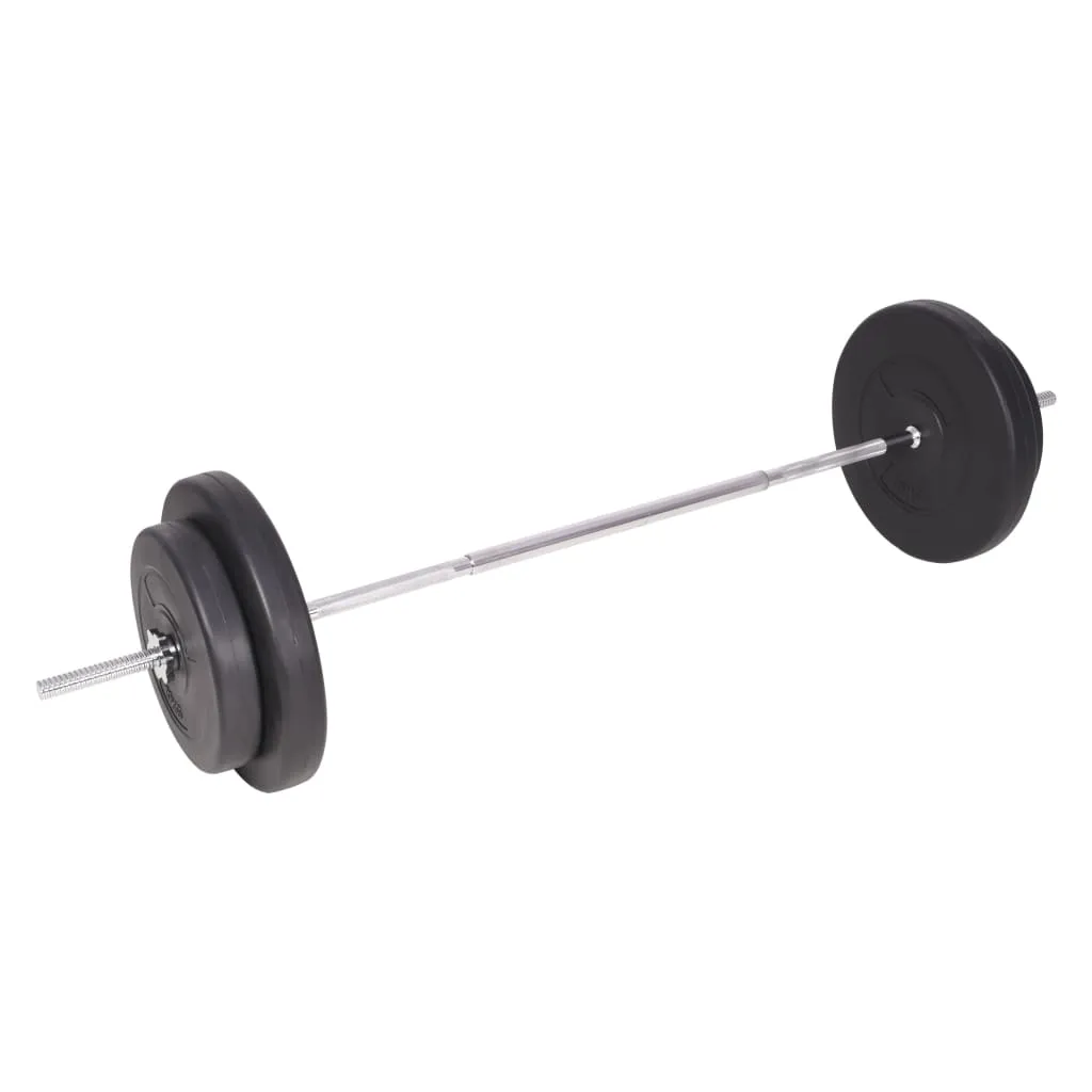 vidaXL Barbell and Dumbbell Set 198.4 lb - Versatile Weightlifting Set for Total Body Workout