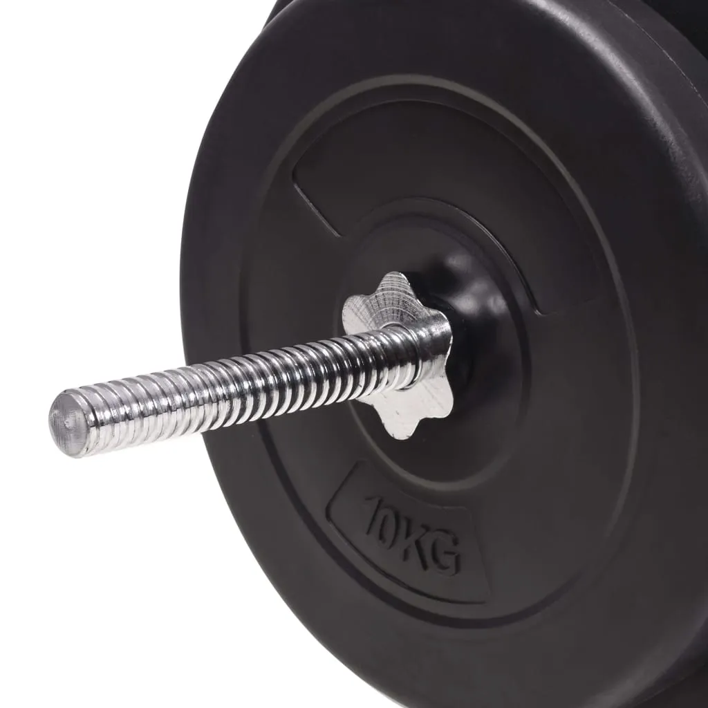 vidaXL Barbell and Dumbbell Set 198.4 lb - Versatile Weightlifting Set for Total Body Workout