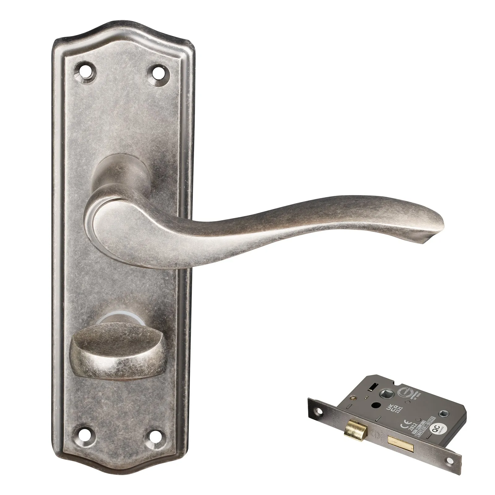 Warwick Door Handles On Backplate Old English Collection