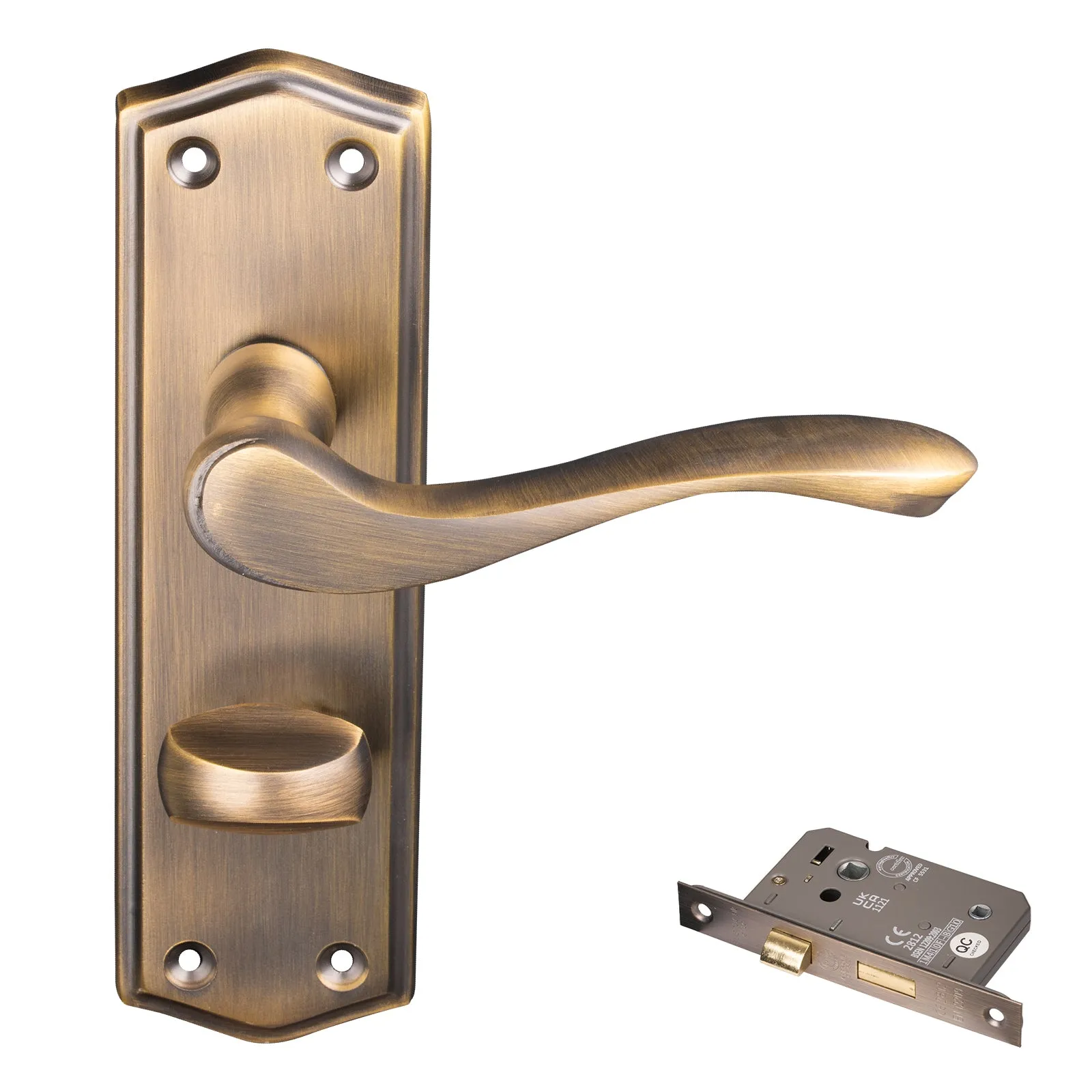 Warwick Door Handles On Backplate Old English Collection