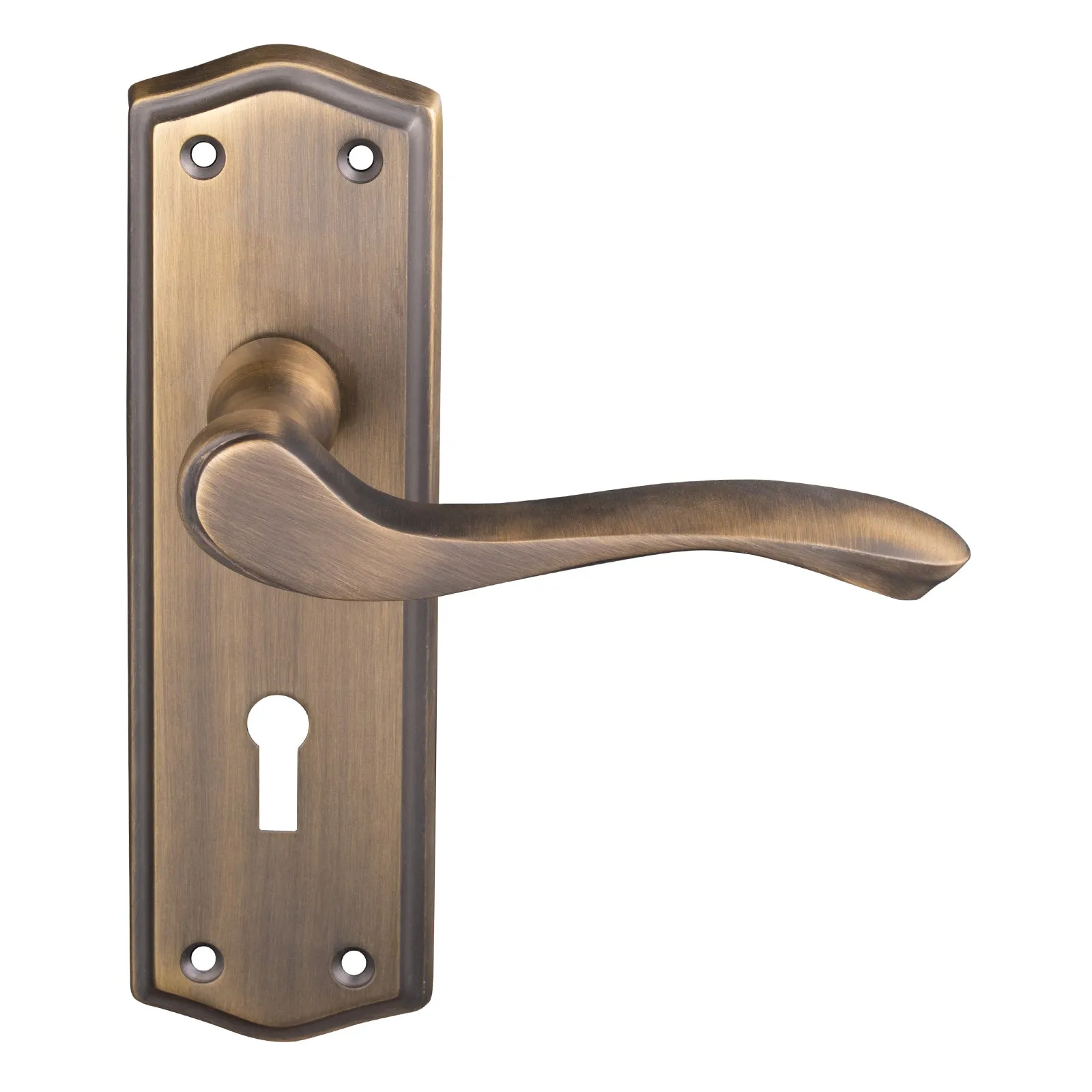 Warwick Door Handles On Backplate Old English Collection