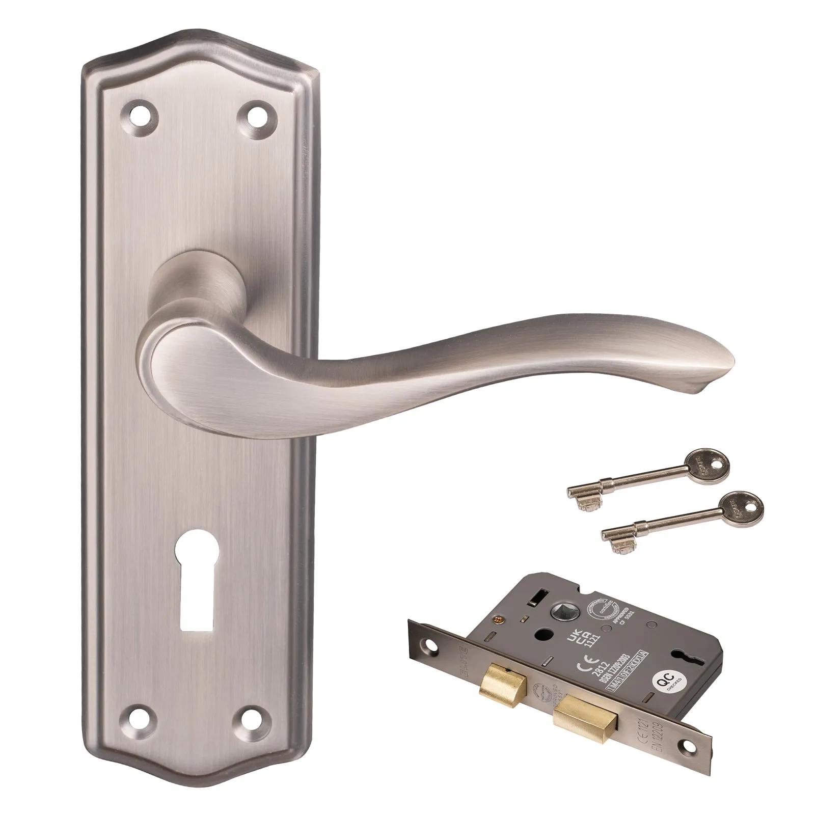 Warwick Door Handles On Backplate Old English Collection