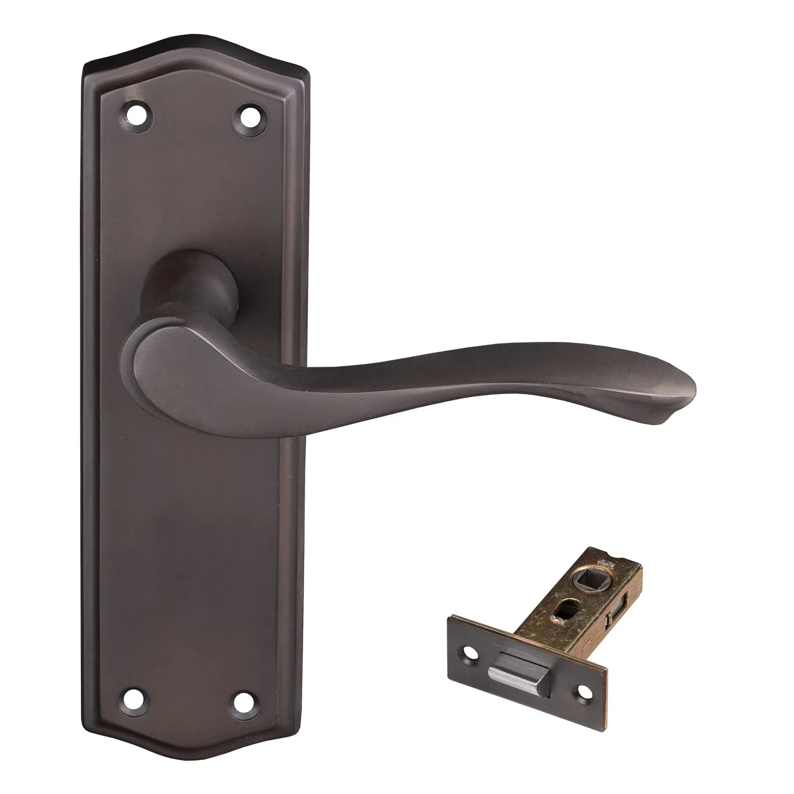 Warwick Door Handles On Backplate Old English Collection