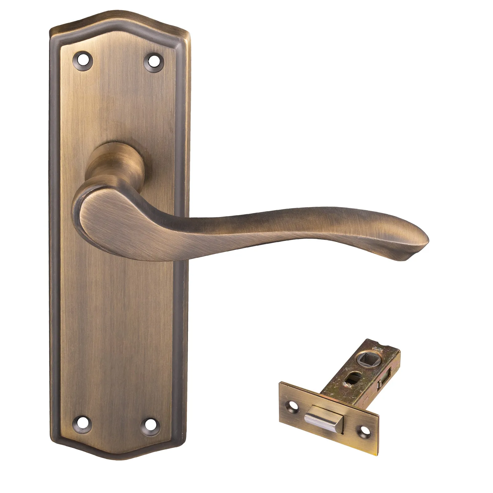 Warwick Door Handles On Backplate Old English Collection