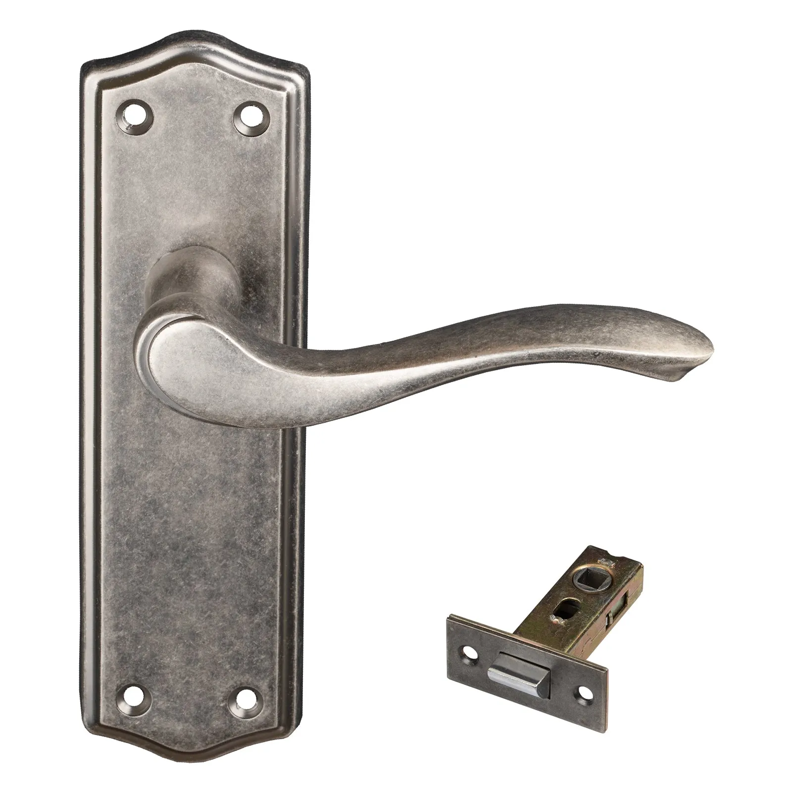 Warwick Door Handles On Backplate Old English Collection