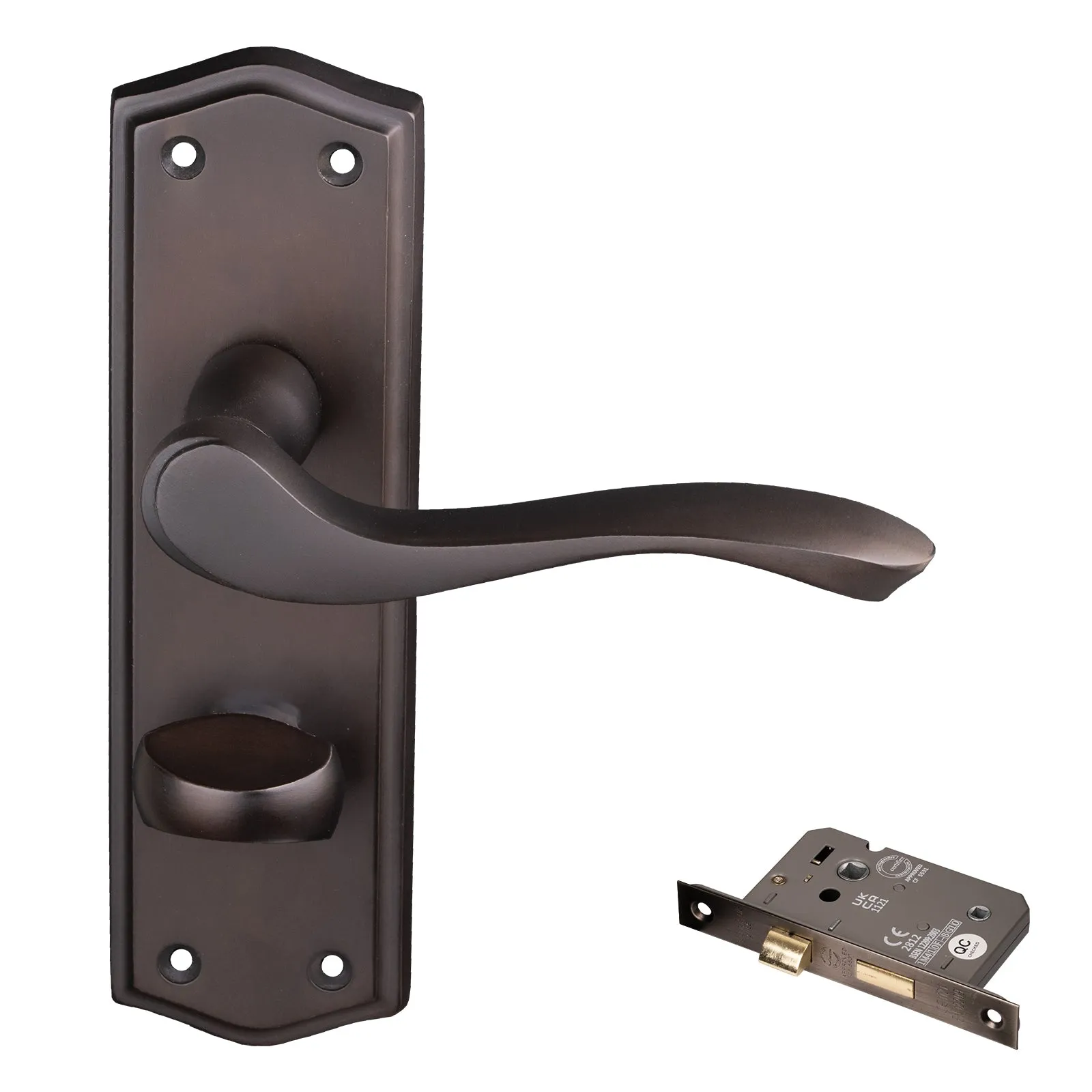 Warwick Door Handles On Backplate Old English Collection