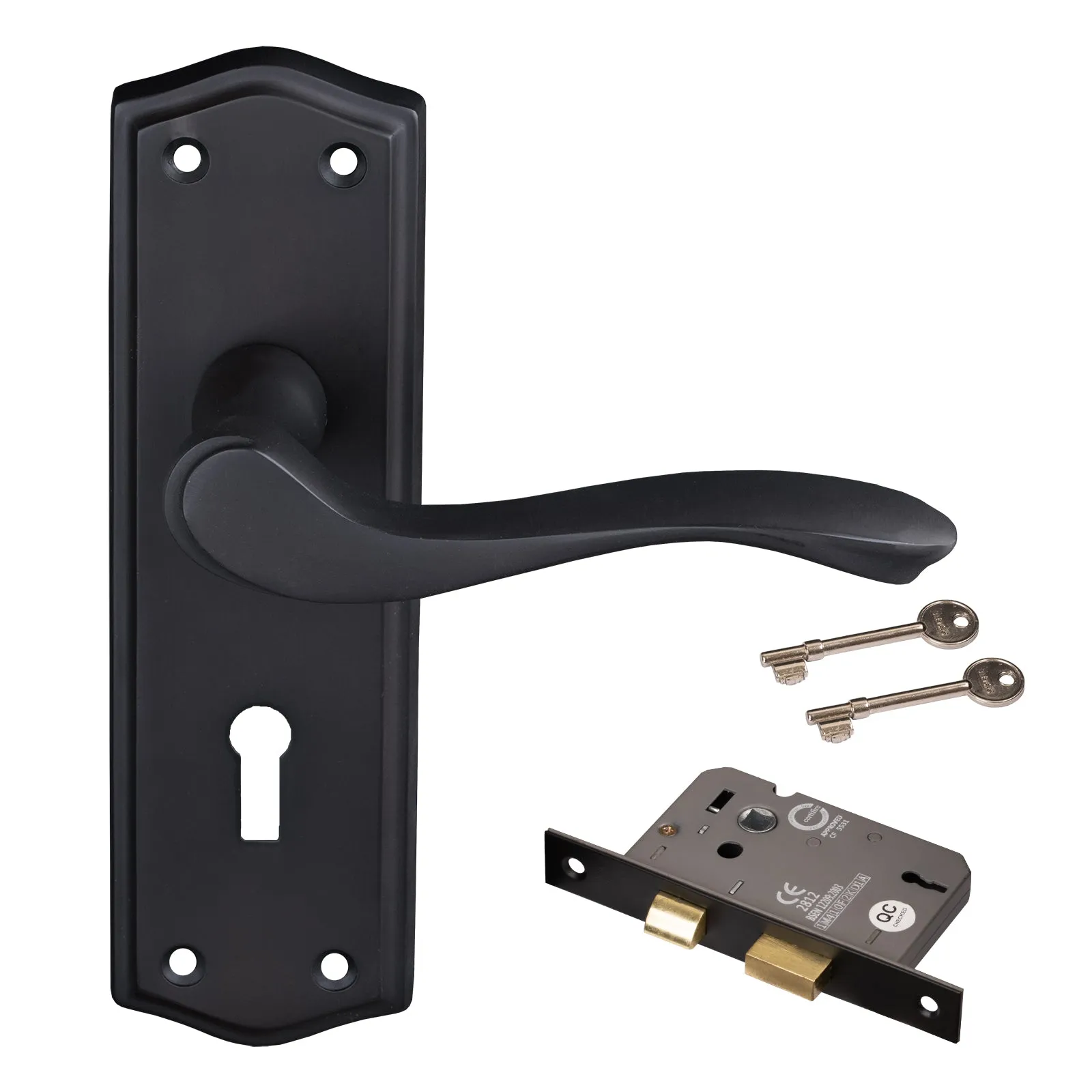 Warwick Door Handles On Backplate Old English Collection