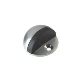 Zoo Door Stop - Floor Mounted Oval - 45mm-Satin Stainless